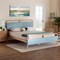 Baxton Studio Mateo Modern and Contemporary Baby Blue Fabric and Natural Wood Queen Size Platform Bed 245-13448-ZORO - alternate 2